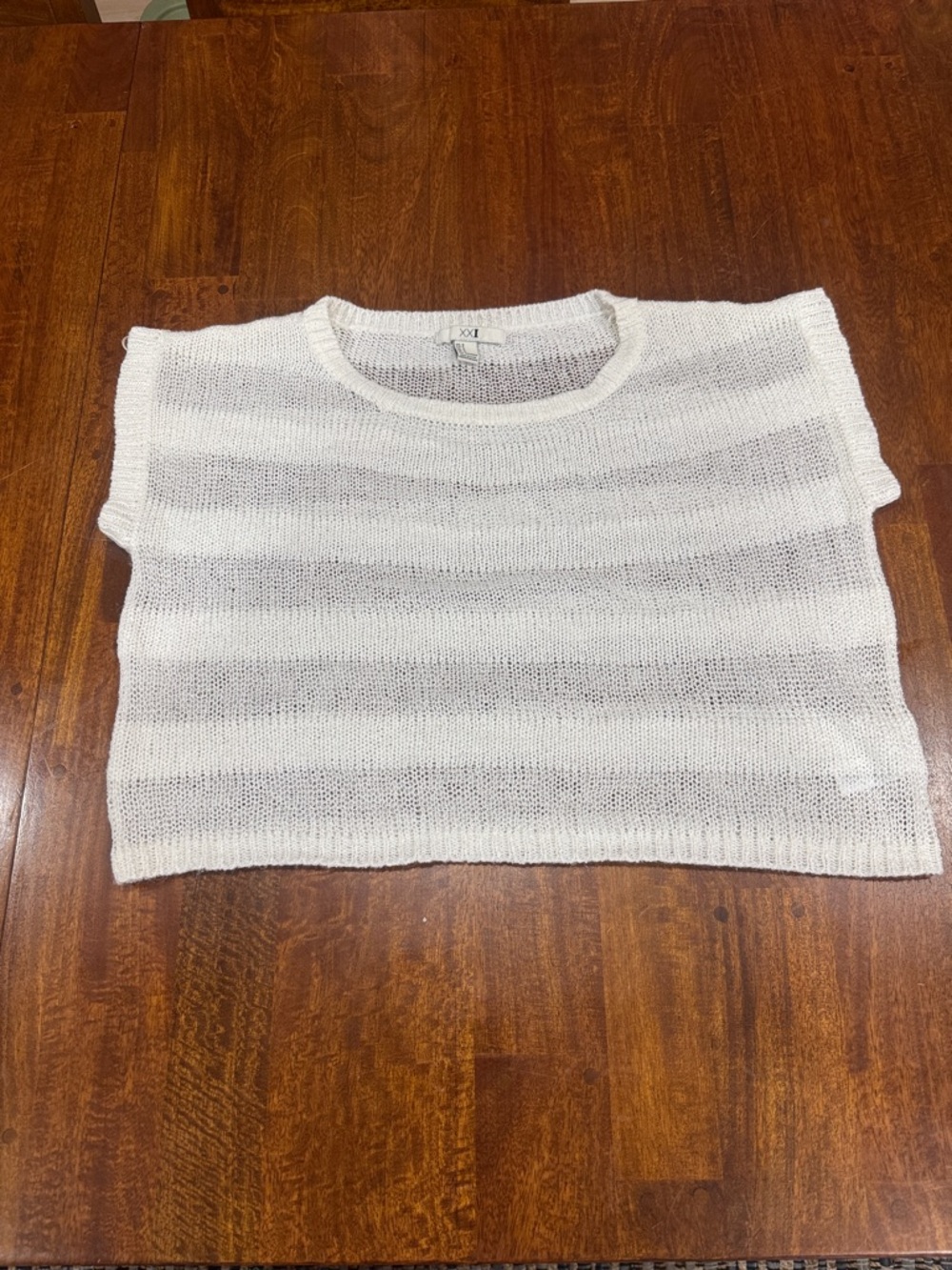 Y2K Forever 21 Lightweight Cream Knit Sheer/ See Through Sweater Top